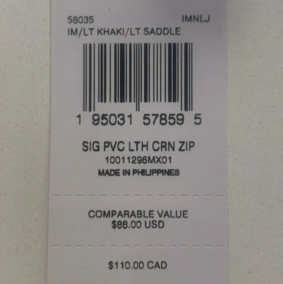 πNWTπ Coach F58035 Signature PVC Leather Corner Zip Wristlet - Picture 4 of 4